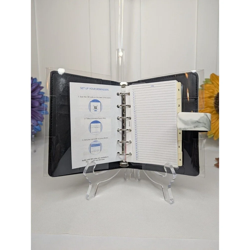Filofax Pocket Patterns Organizer - Marble, White, Swirl, 2026 NWT